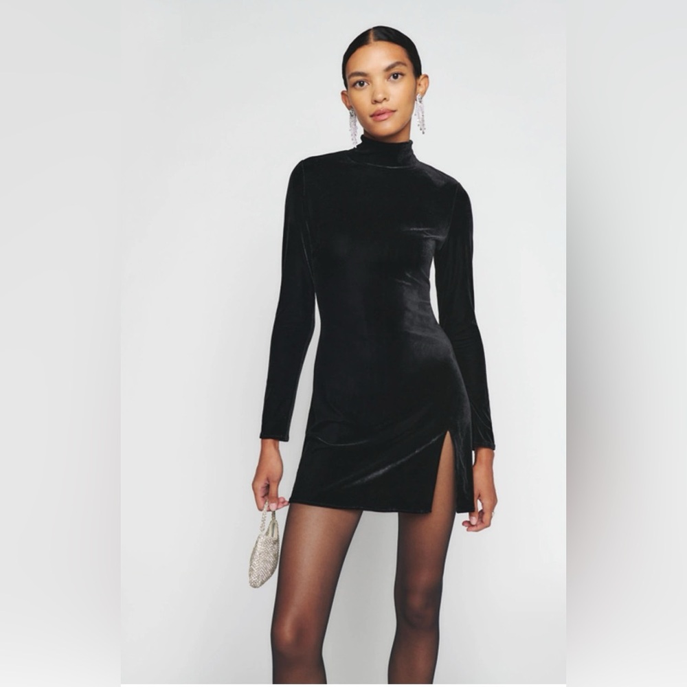 Reformation Black Mini Dress